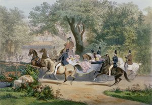 森の中を歩く 作： Eugene Charles Francois Guerard